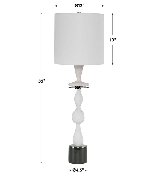 Inverse - Marble Table Lamp - White