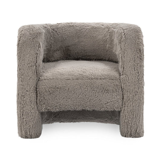 Teddy - Plush Accent Chair - Granite
