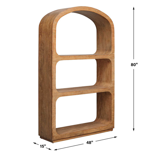 Achley - Seamless Wooden Etagere - Woodtone