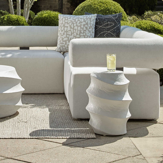 Winded - Outdoor Accent Table - White