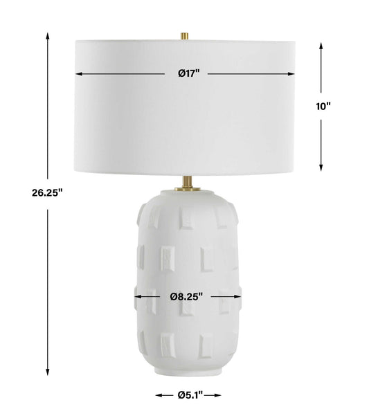 Emerie - Table Lamp - Textured White