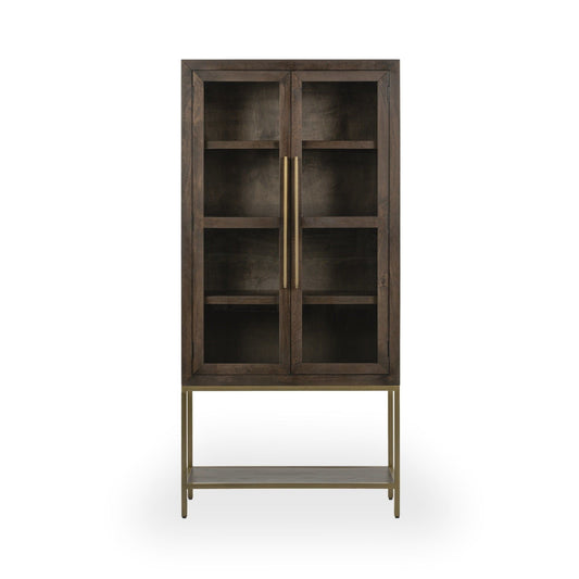 Freemont - Solid Wood Tall Cabinet - Brown