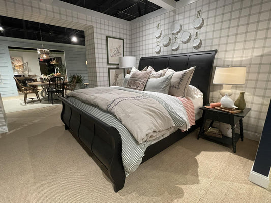 Vintage Market - Sleigh Headboard King / California King - Kettle Black