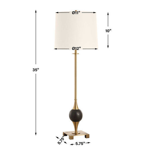 Dempsey - Marble Buffet Lamp - Bronze