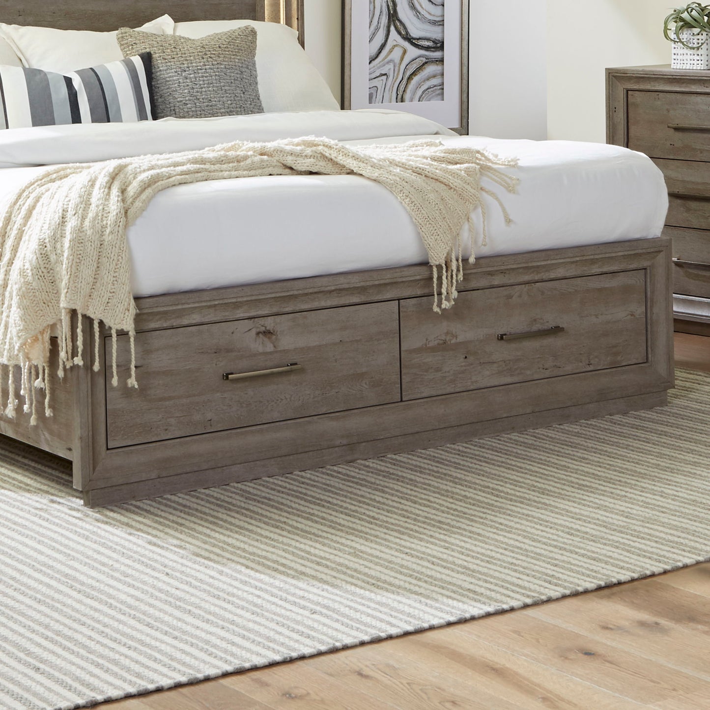 Horizons - King Storage Footboard - Gray