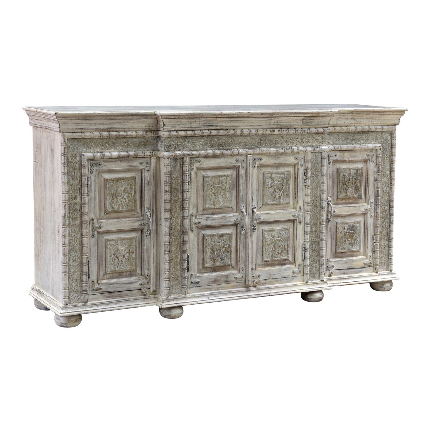 Arish - 4 Door Breakfront Cabinet - Heritage Cream
