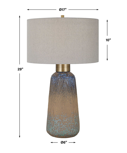 Western Sky - Ceramic Table Lamp - Blue