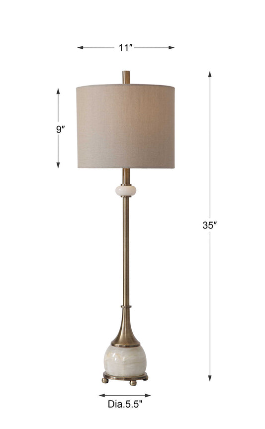 Natania - Plated Buffet Lamp - Brass