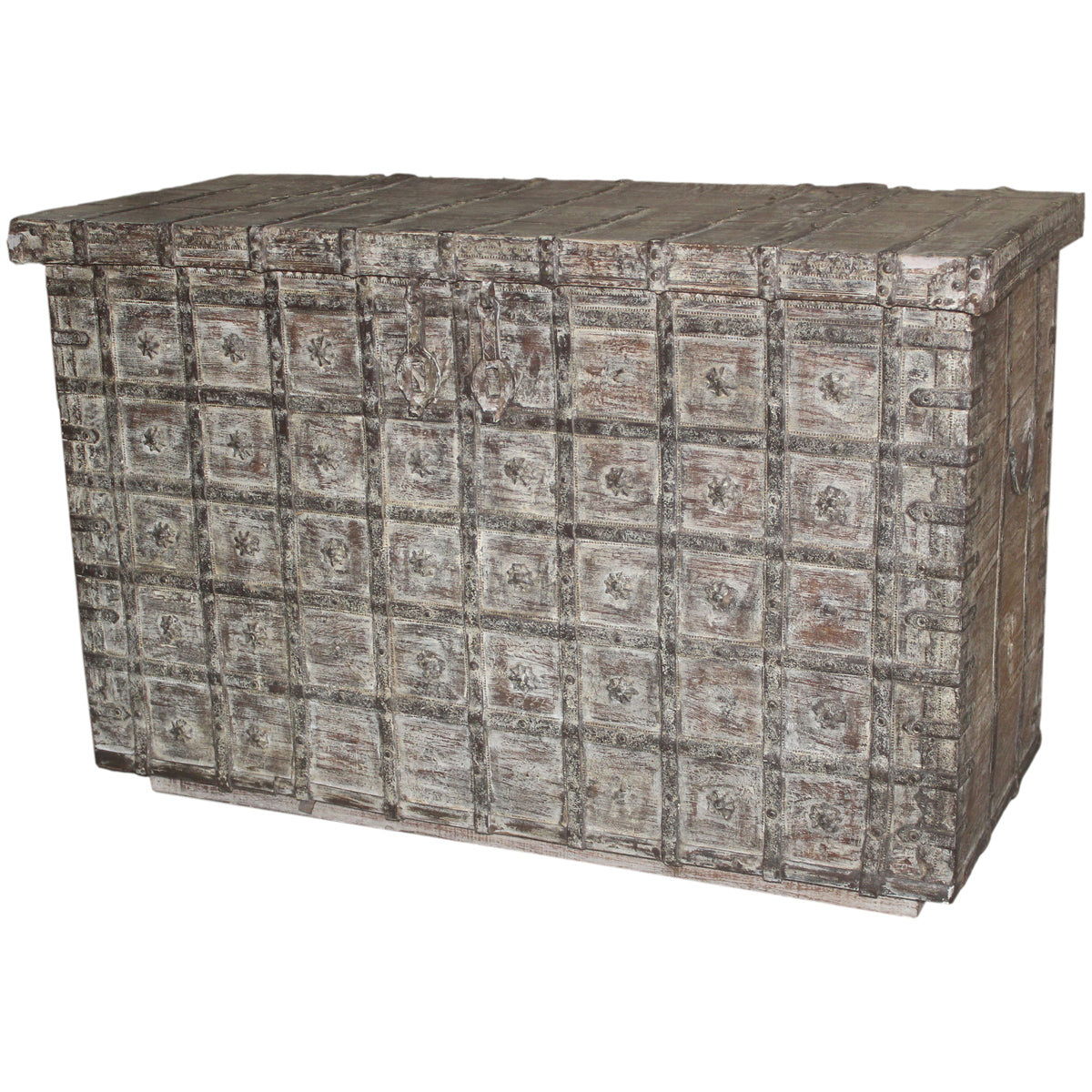 51" Reclaimed Wood Trunk Console - Light Brown