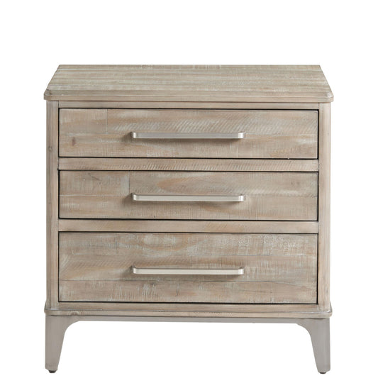 Intrigue - 3 Drawer Nightstand - Light Brown