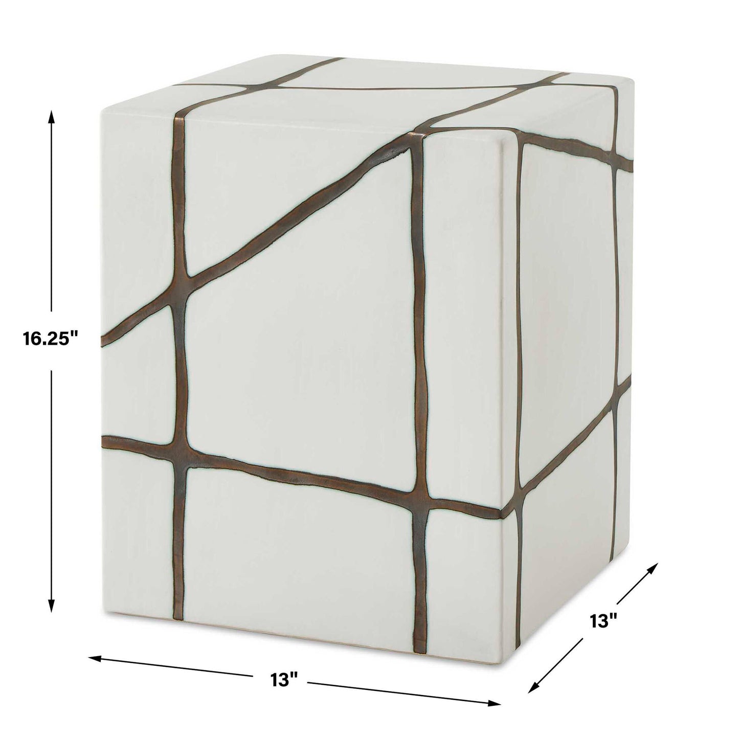 Rocklyn - Garden Stool - Bronze / White