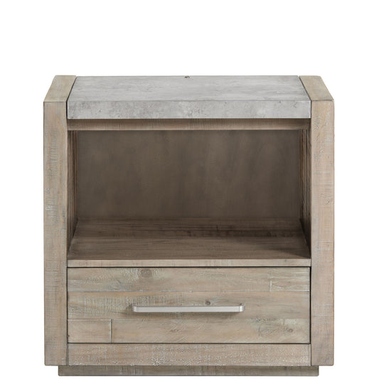 Intrigue - 1 Drawer Nightstand - Light Brown