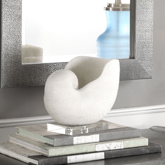 Nautilus Shell - Sculpture - White