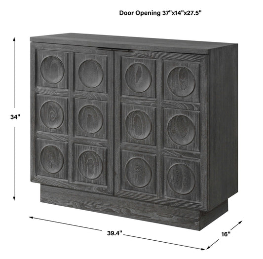 Shelby - 2 Door Ebony Stained Cabinet