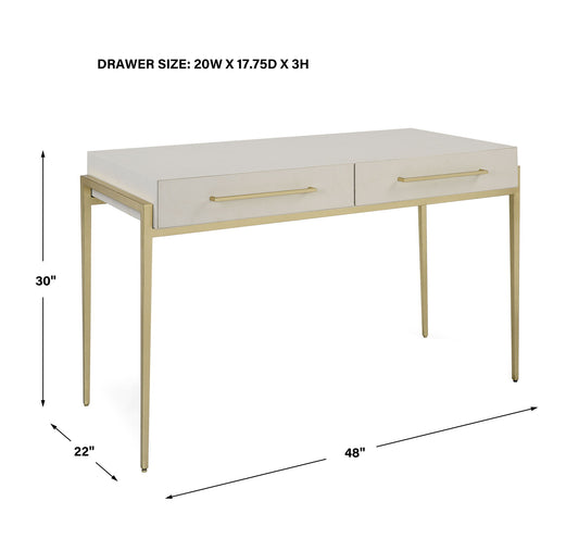 Jewel - Modern White Desk