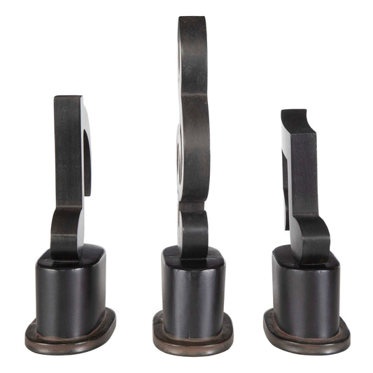 Music Notes - Metal Figurines (Set of 3) - Black