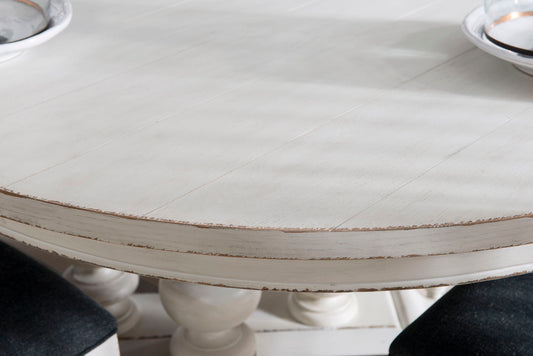 Cottage Park - Round Table Top - White