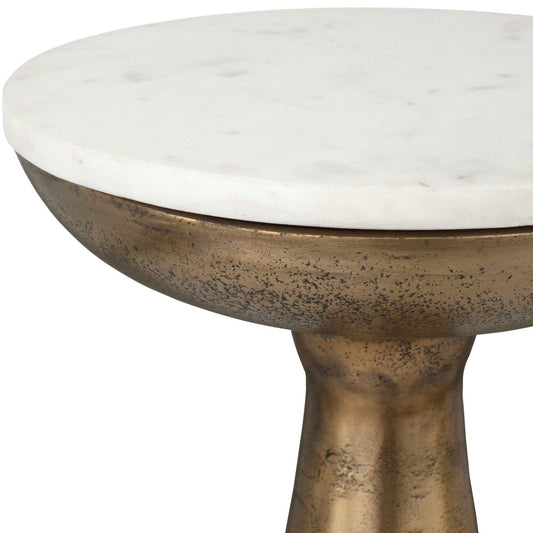 Torin - Drink Table - Gold / White