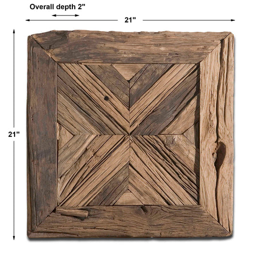 Rennick - Reclaimed Wood Wall Art - Light Brown