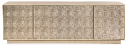 Geometry - Entertainment Console - Polished Limestone