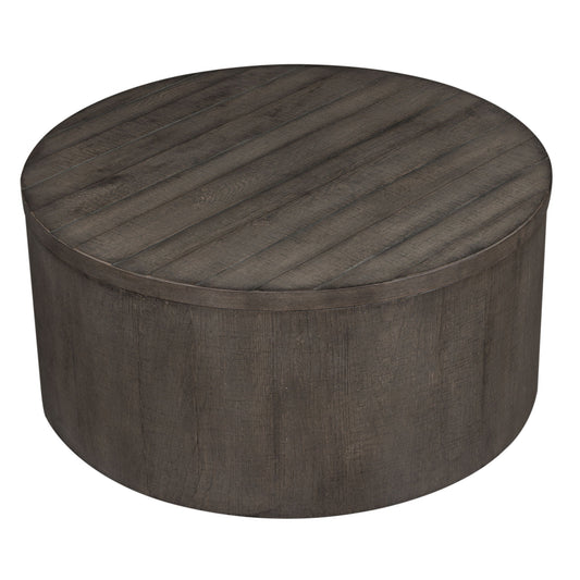 Modern Farmhouse - Drum Cocktail Table - Dusty Charcoal