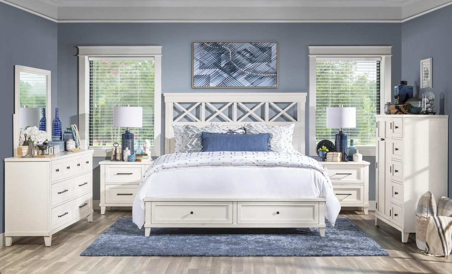 XXX's And OOO's - King Panel Headboard - Cotton