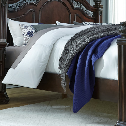 Messina Estates - Queen Poster Rails - Dark Brown