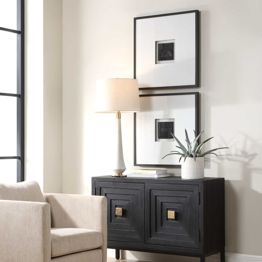 Origins - Shadow Boxes (Set of 2) - Black / White