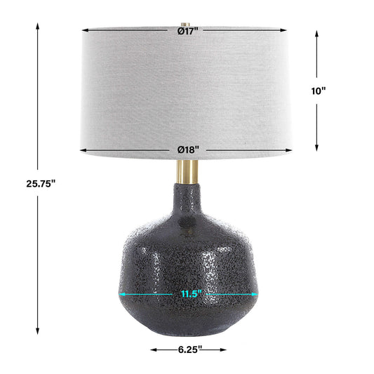 Flanagan - Mottled Gloss Table Lamp - Black