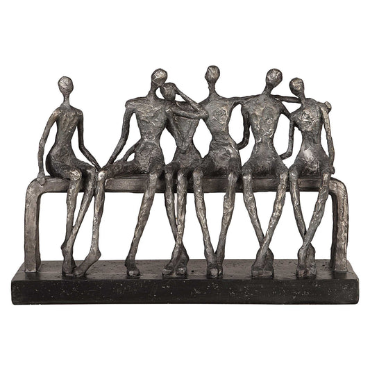 Camaraderie - Figurine - Aged Silver