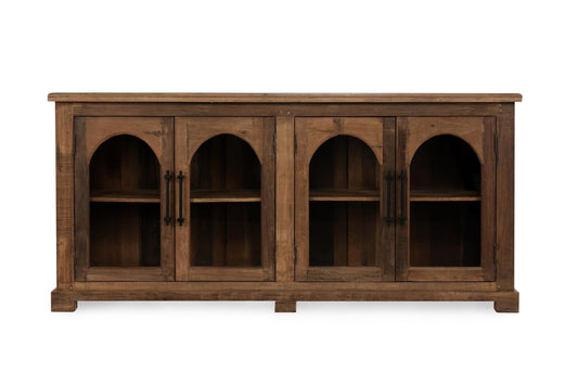 Zion - Wood 4 Door Cabinet - Natural