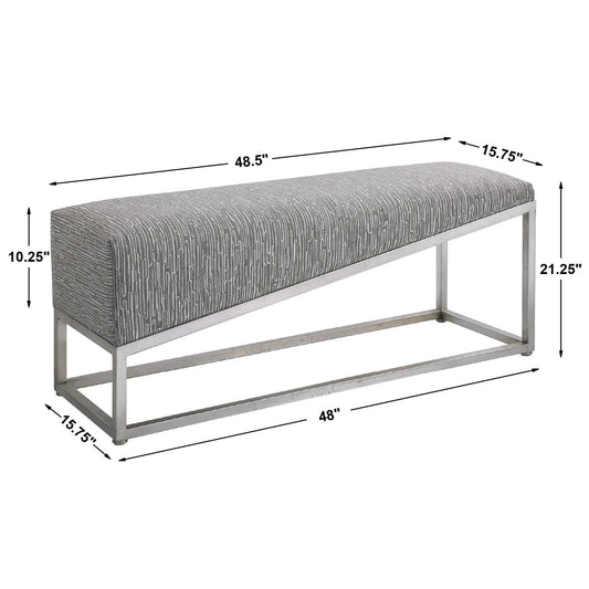 Uphill Climb - Geometric Bench - Pearl Silver