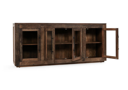 Jett - Wood 4 Door Cabinet - Natural