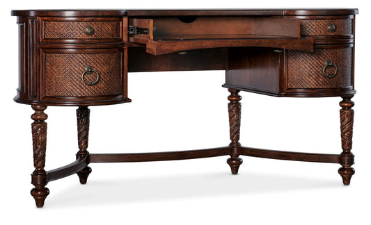 Charleston - Kidney Writing Desk - Dark Brown