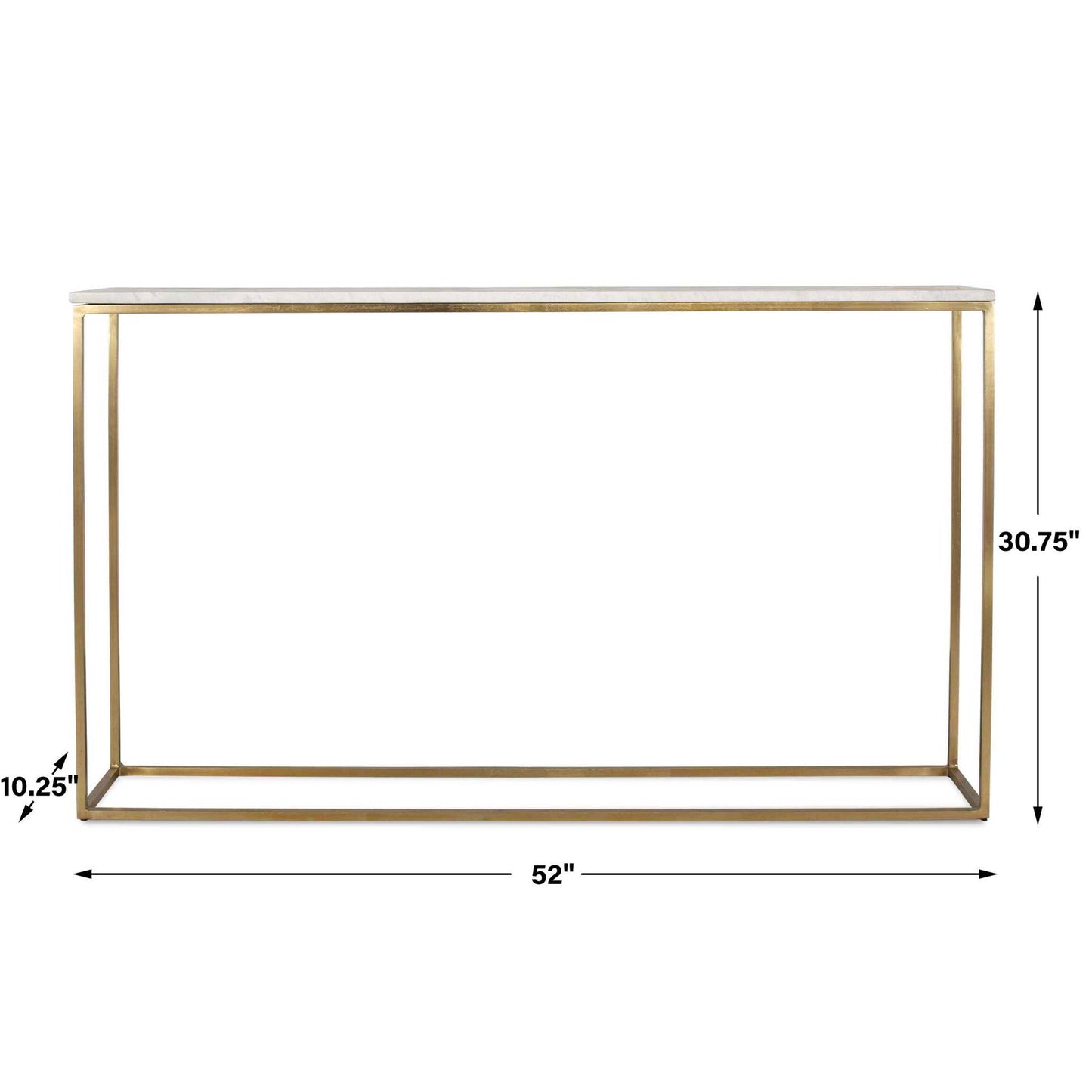 Redmond - Sofa Counter Table - Gold / White