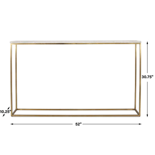 Redmond - Sofa Counter Table - Gold / White