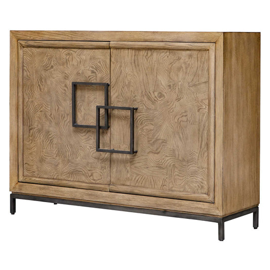Paltrow - Burl 2 Door Cabinet - Woodtone