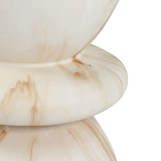 Leva - Outdoor Concrete Round End Table - Travertine