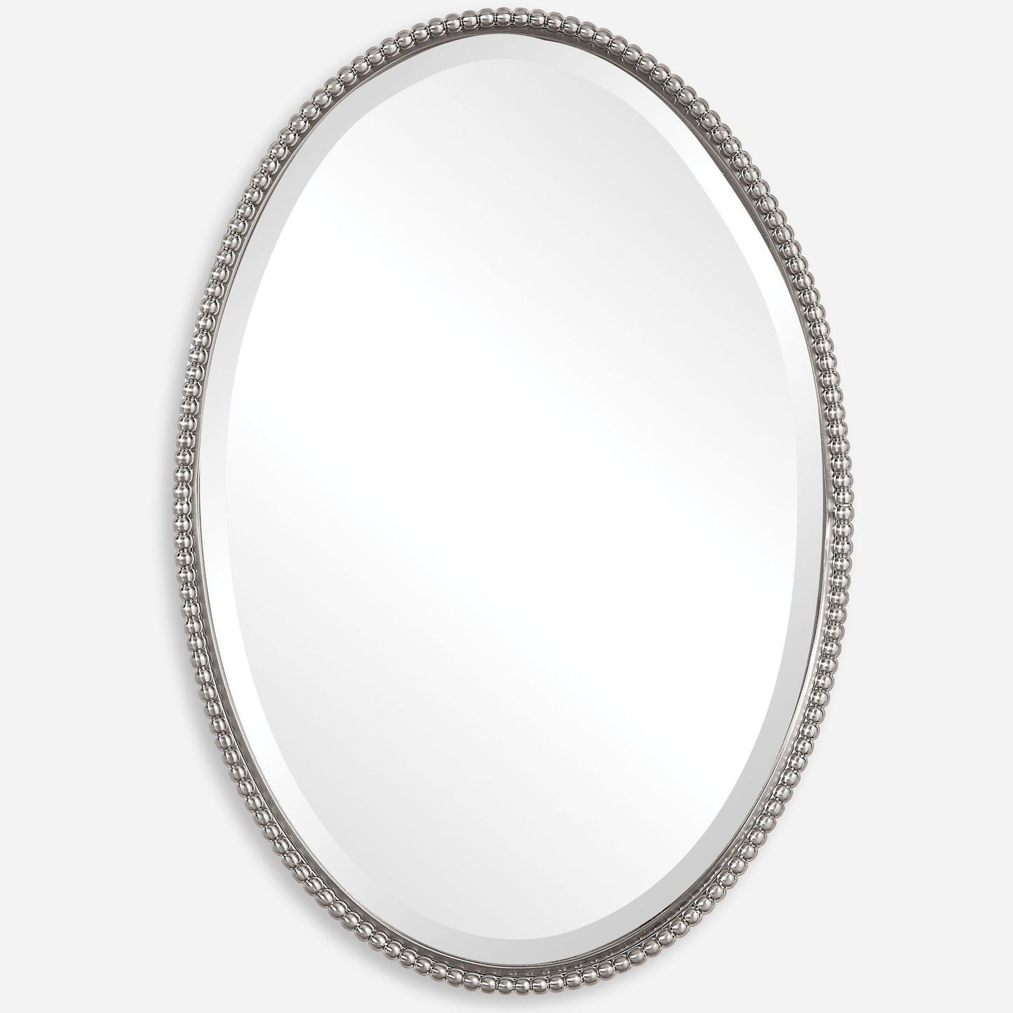 Sherise - Oval Mirror - Brushed Nickel