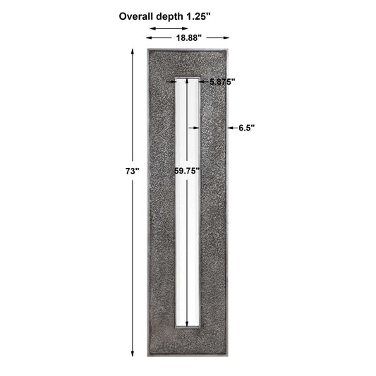 Bannon - Tall Metallic Mirror - Dark Gray