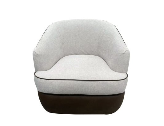 Tumbi - Armchair - Ivory / Brown