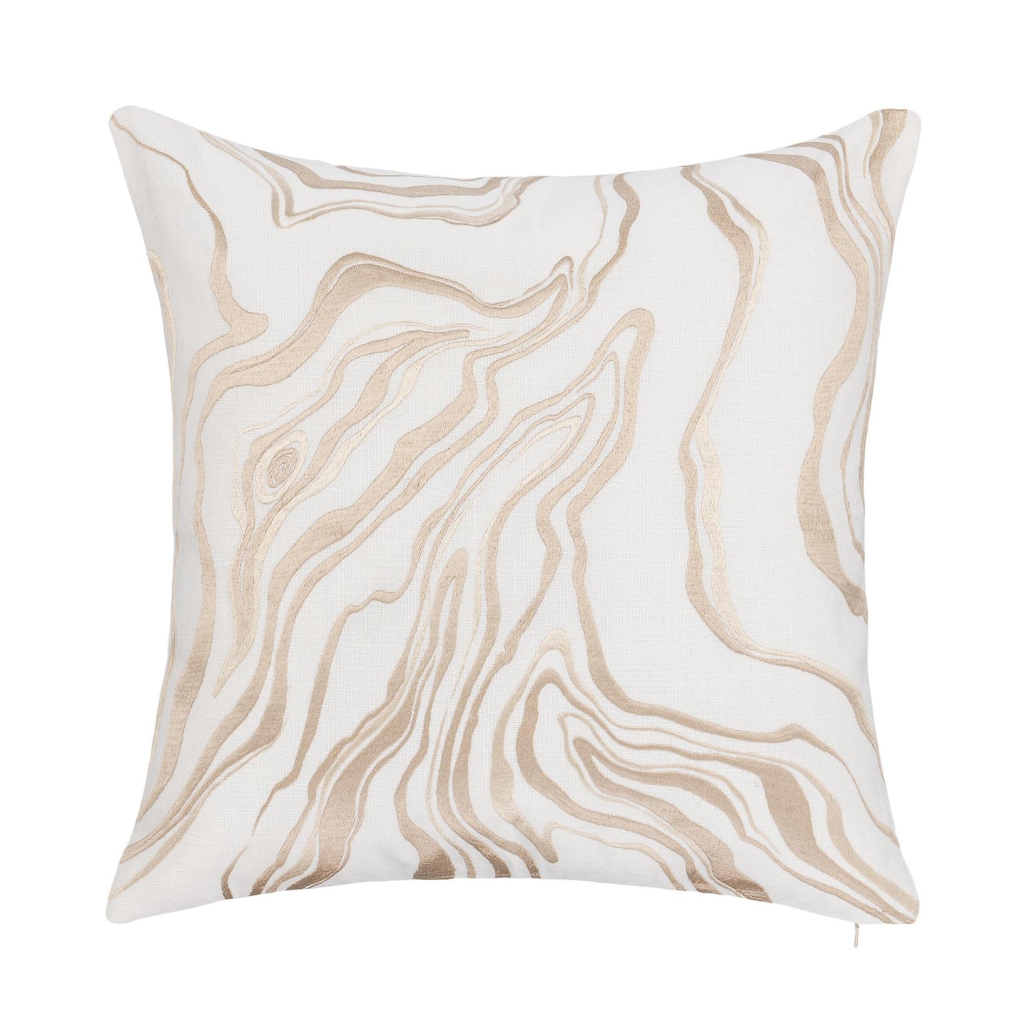 Tranquil Coasts - 22" x 22" Drift Pillow - Ivory / Natural