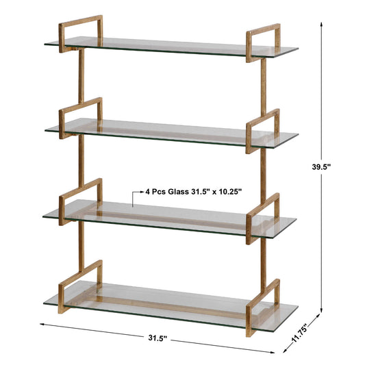 Auley - Wall Shelf - Gold