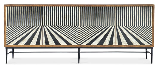 Commerce And Market - Linear Perspective Credenza - Light Brown