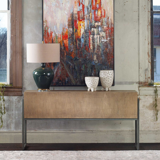 Nevis - Contemporary Console Table - Light Brown