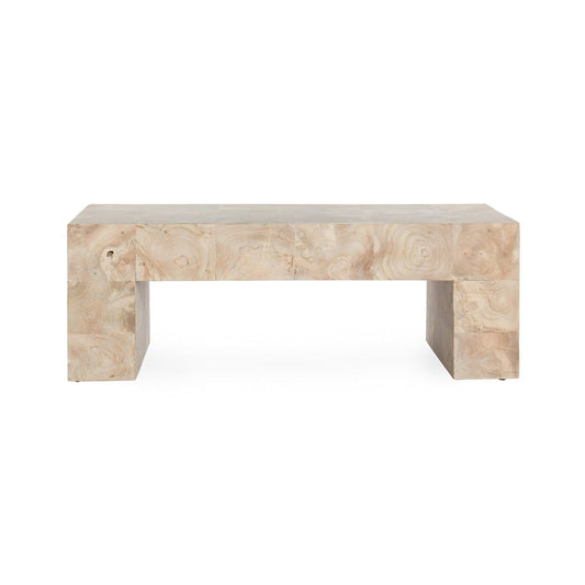 Anders - Solid Wood 51" Coffee Table - Cream Wash