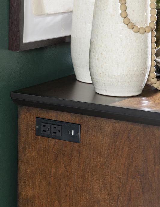 Fenmore - Server - Mocha And Distressed Cherry