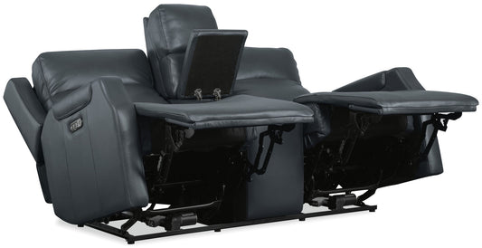 MS - Nelson Zero Gravity Power Console Loveseat With Power Headrests And Lumbar - Black