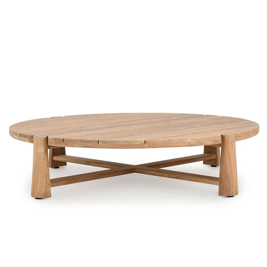 Aston - Outdoor Round Wood Coffee Table - Natural