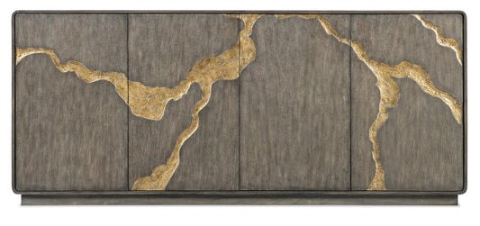Melange - Fissured Entertainment Credenza - Dark Gray